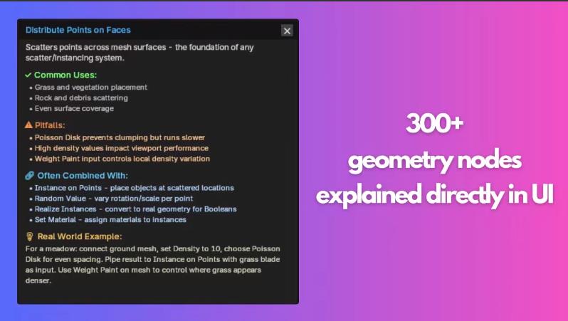 blender几何节点辅助插件 – Geo Nodes Guide v0.1.0