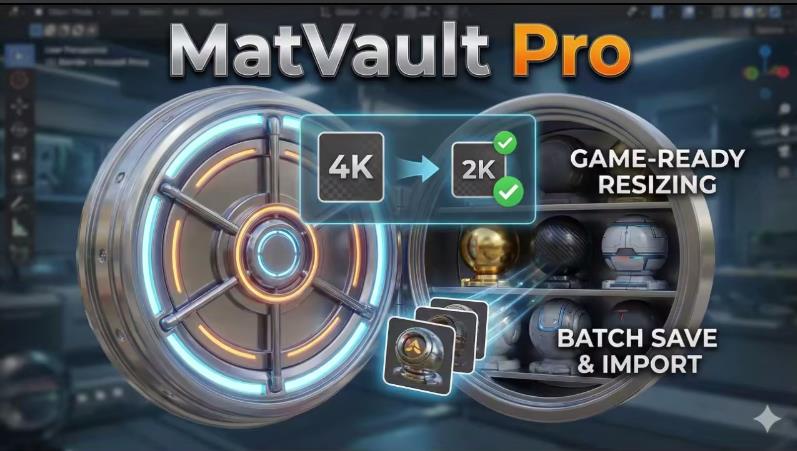 blender 材质管理插件 – MatVault Pro v1.8.0