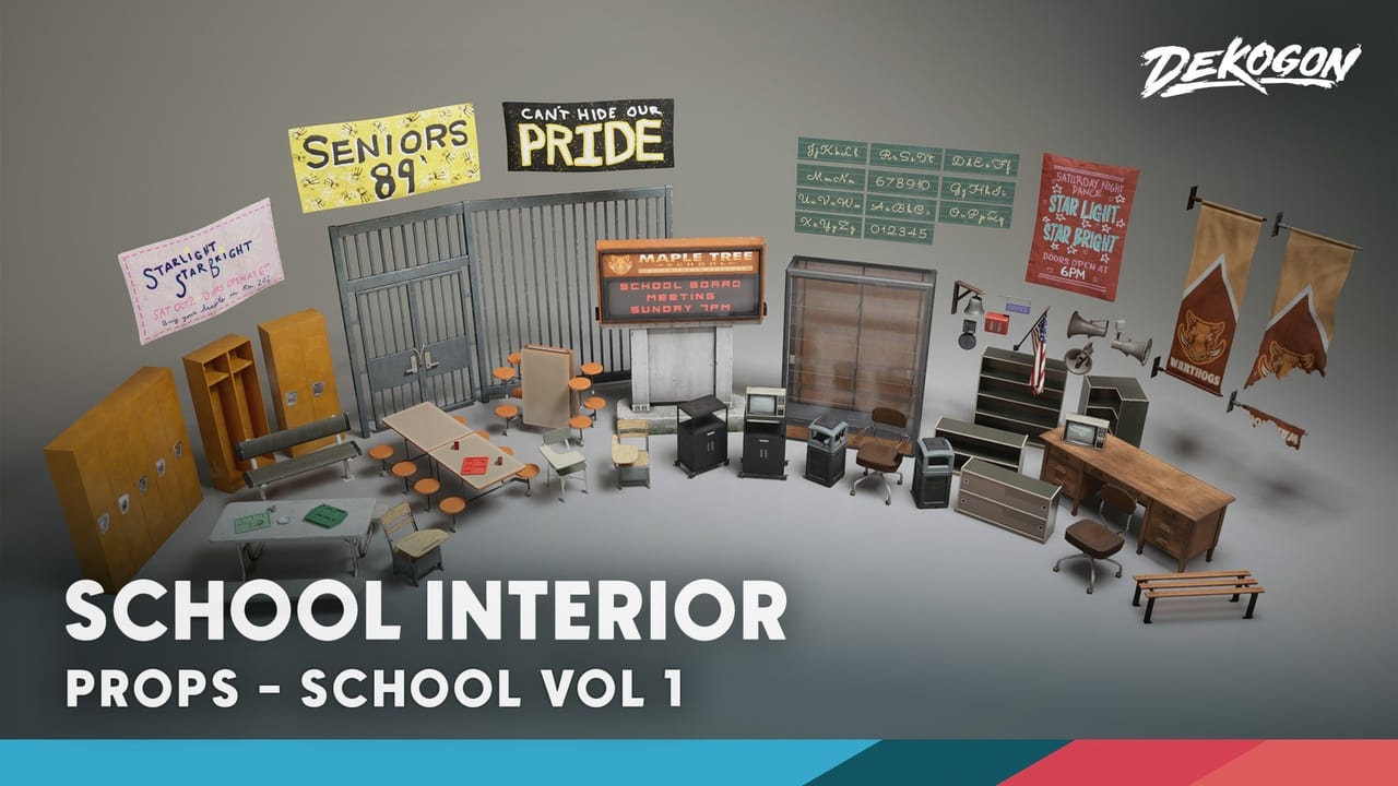 教室场景套装 VOL.2 – School VOL.2 – Classroom