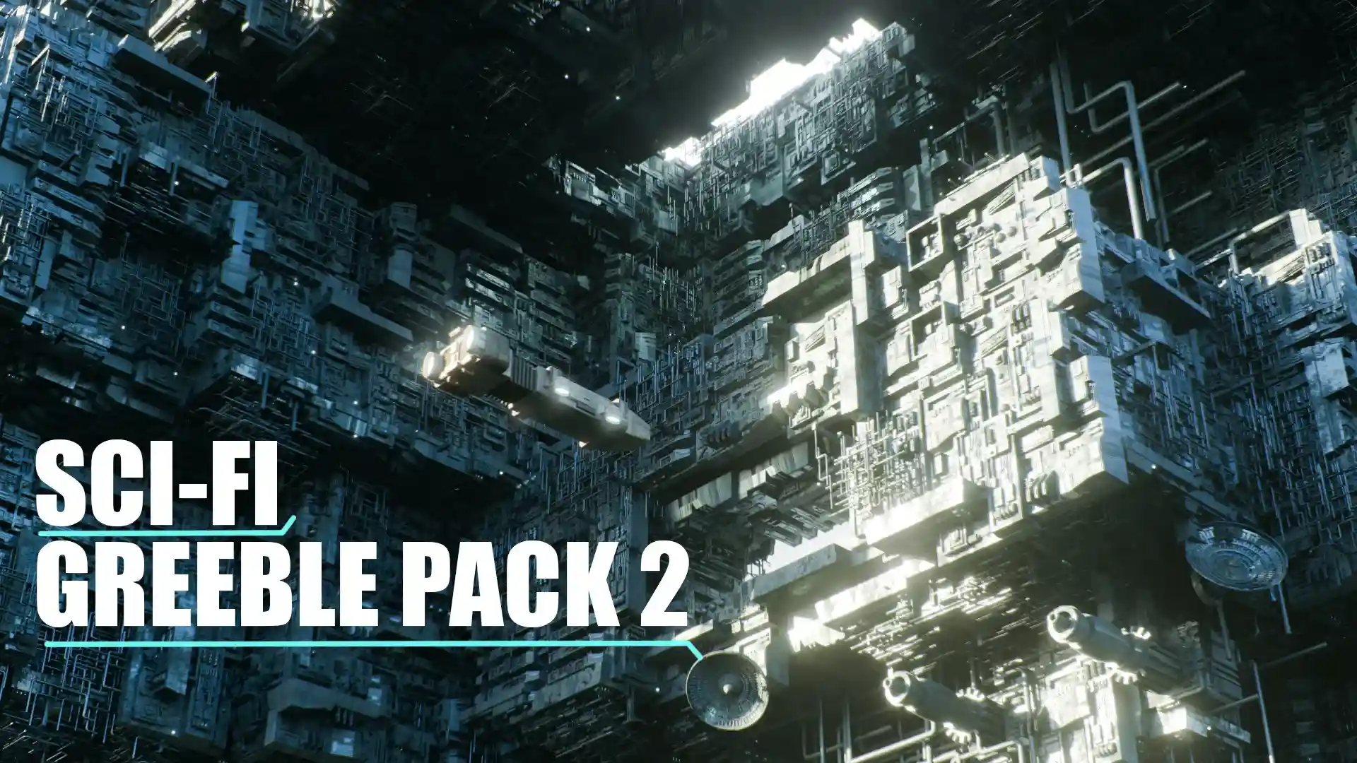 科幻细节组件包 2 – Sci-Fi Greeble Pack 2