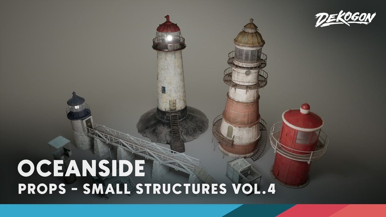 小型建筑结构 VOL.4 – 海滨风情 [低多边形] – Small Structures VOL.4 – Oceanside [ Low Poly ]