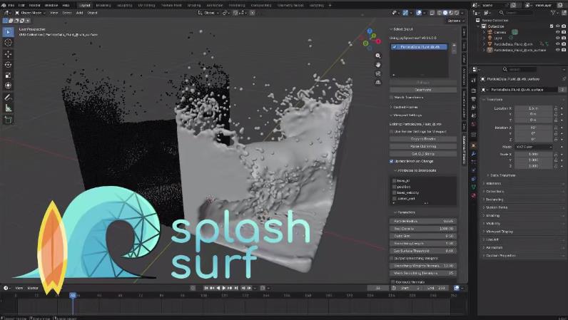 blender粒子流体表面重建插件 – Splashsurf Studio v1.0.1
