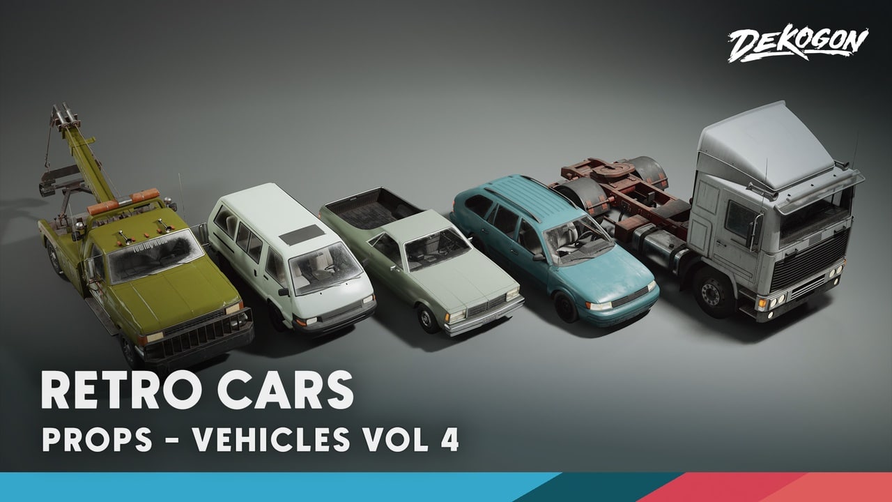 载具第四卷：复古汽车（低多边形）- Vehicles VOL.4 – Retro Cars (Low Poly)