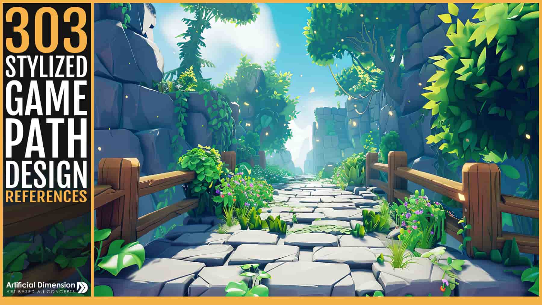 303张风格化游戏路径设计参考图集 – 303 stylized game path design