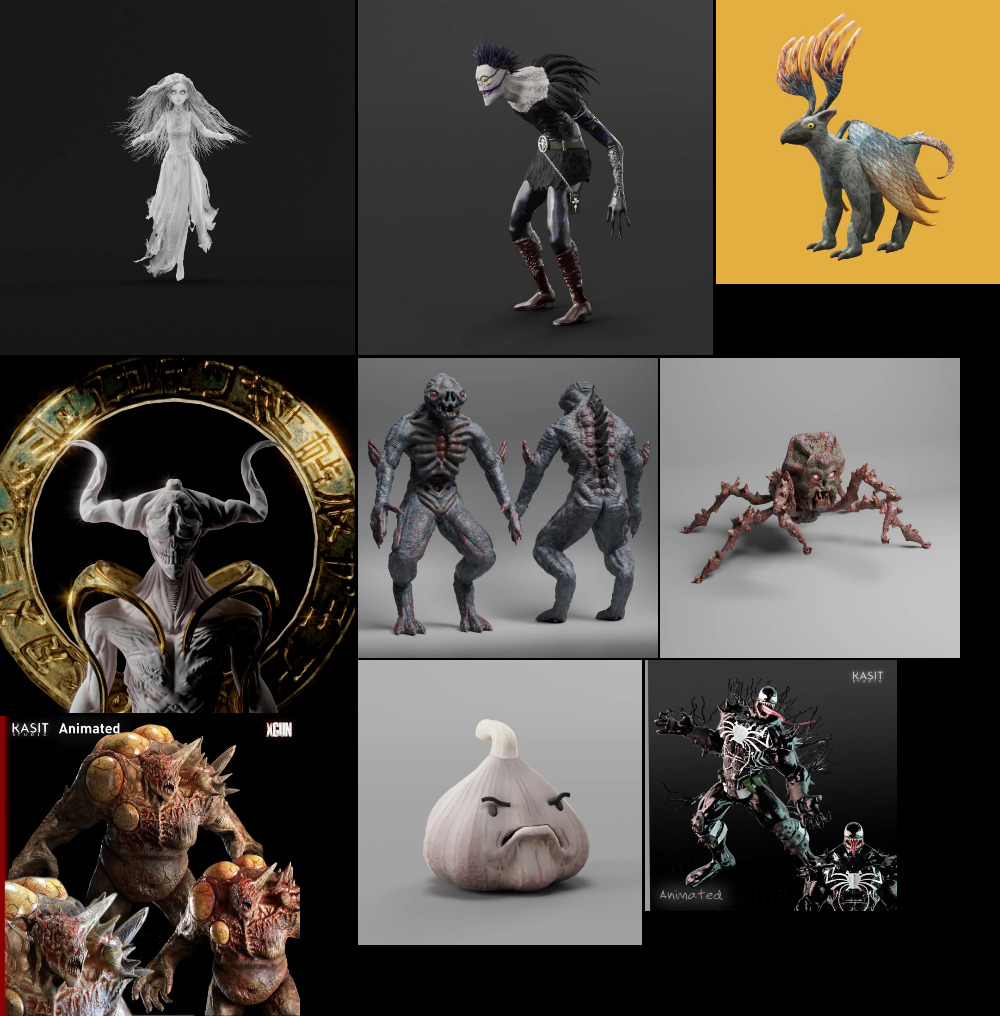 BlenderKit 怪物模型包 3 – BlenderKit Monsters Pack 3