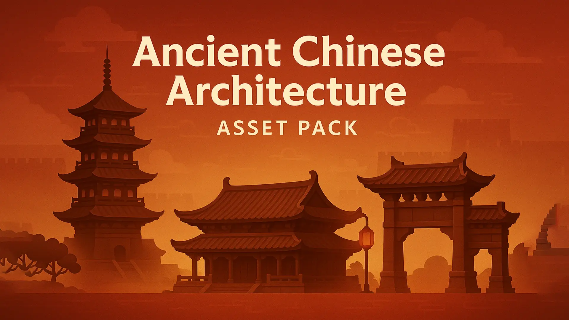 中国古建筑资产包 – 模块化建筑构件与雕塑合集 – Ancient Chinese Architecture Asset Pack – Modular Collection Of Ancient Architecture Components And Statues