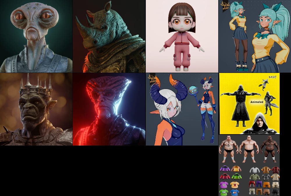 BlenderKit 类人生物包 5 – BlenderKit Humanoids Pack 5