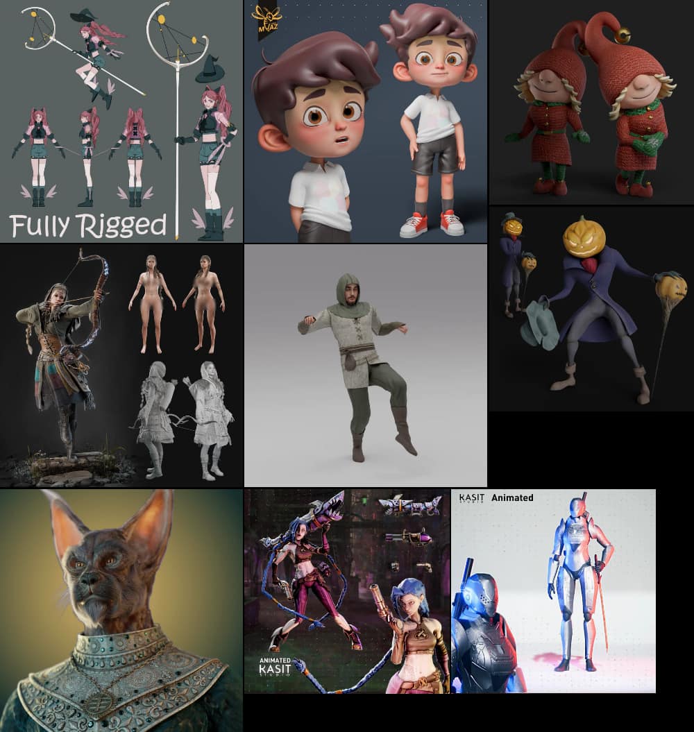BlenderKit 类人生物包 6 – BlenderKit Humanoids Pack 6