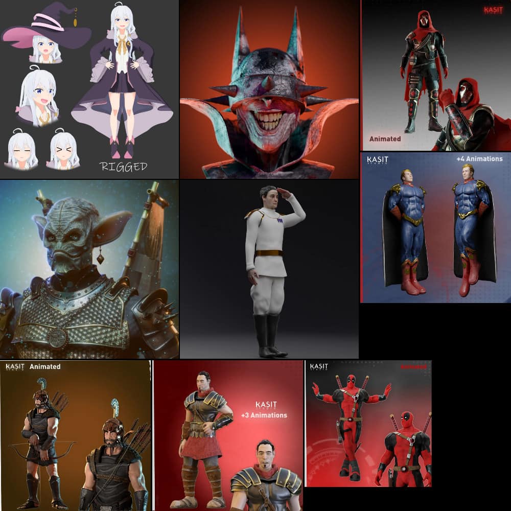 BlenderKit 类人生物包 7 – BlenderKit Humanoids Pack 7