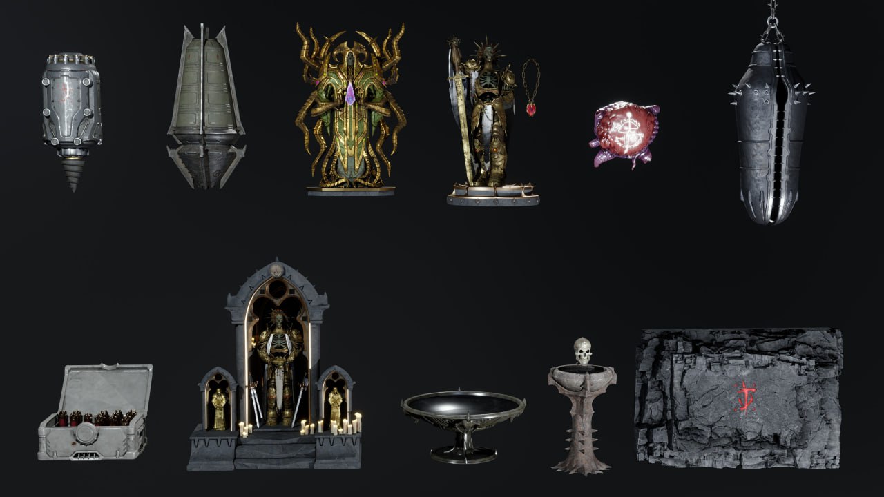 毁灭战士：黑暗纪元 – 道具与环境资产合集 – Doom: The Dark Ages – Props & Stuff
