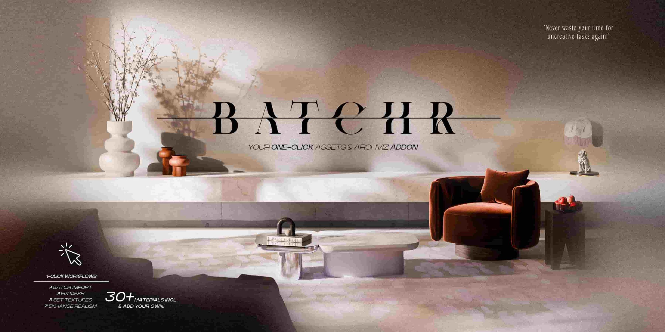 blender非原生模型批量导入与资产优化插件 – BatchR Pro v1.1