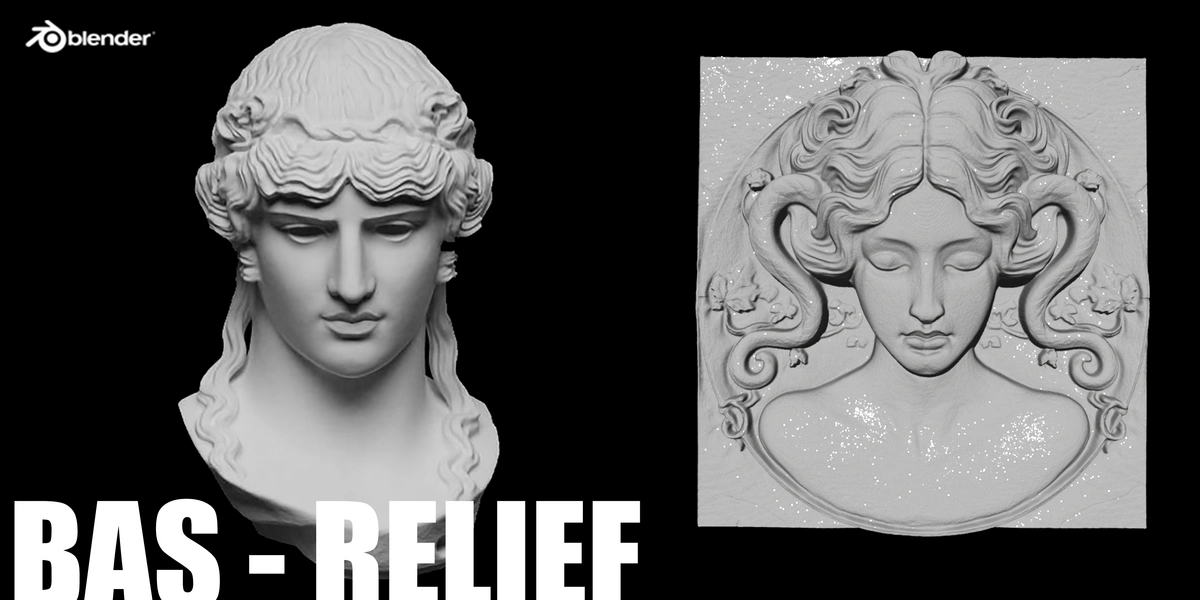 blender AI浮雕深度图生成雕刻插件 – Bas-Relief v1.0.6