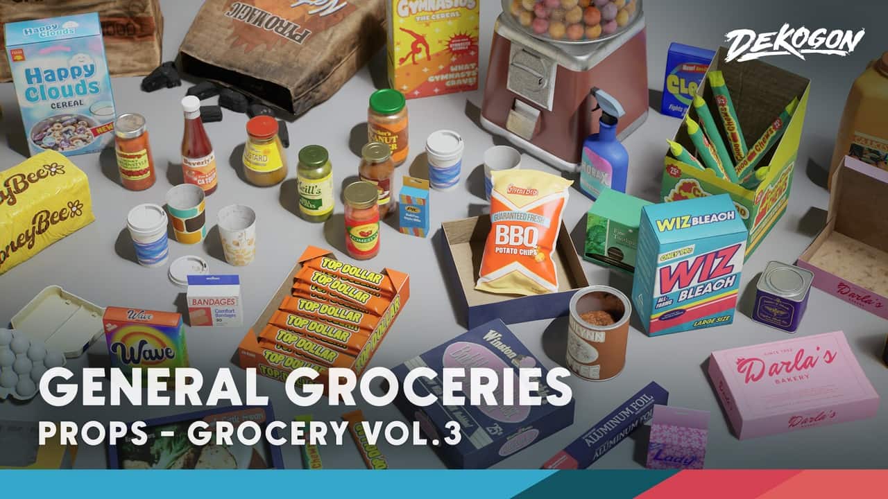 杂货店 VOL.3 – 日用百货 – Grocery VOL.3 – General Goods (Nanite and Low Poly)