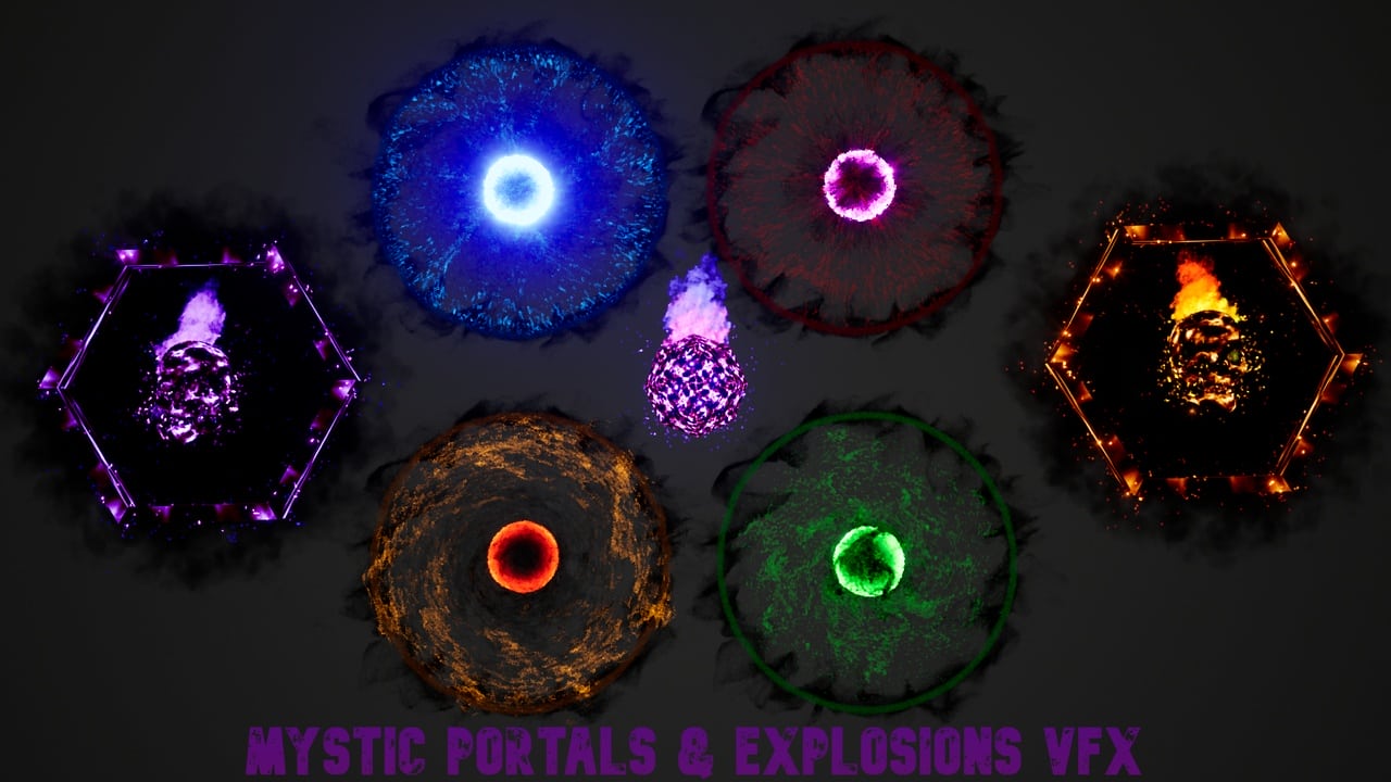 神秘传送门 / 爆炸特效包 – Mystic Portals / Explosions VFX Pack