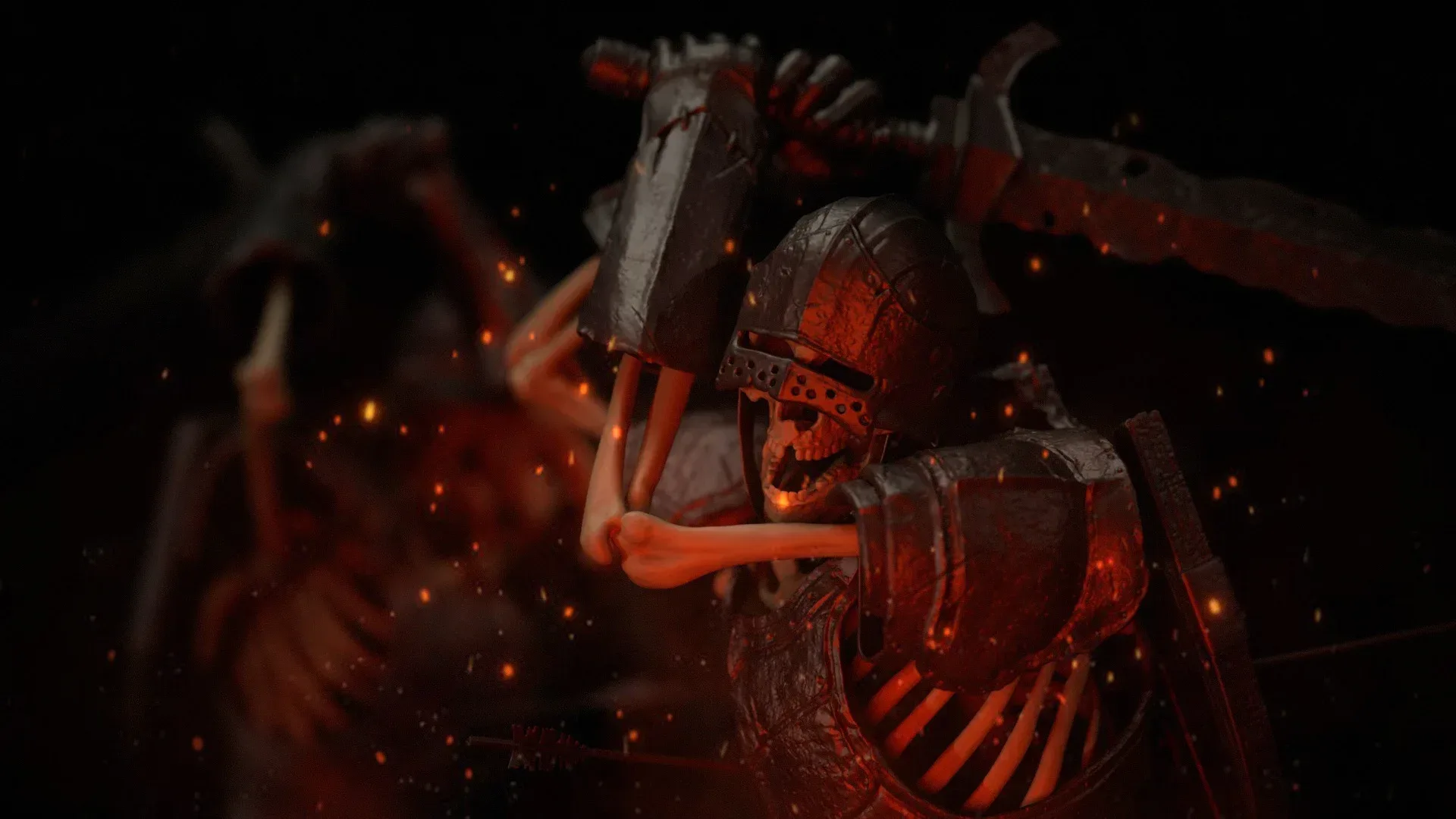 Zbrush + Blender – 100个骷髅KitBash超级合集 – Zbrush + Blender – 100 Skeleton KitBash Mega Pack