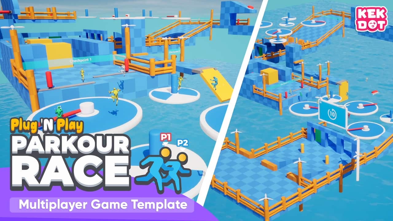 跑酷竞速 – 多人蓝图游戏模板 – 平台游戏 – 由Kekdot出品 – Parkour Race – Multiplayer Blueprint Game Template – Platformer – By Kekdot