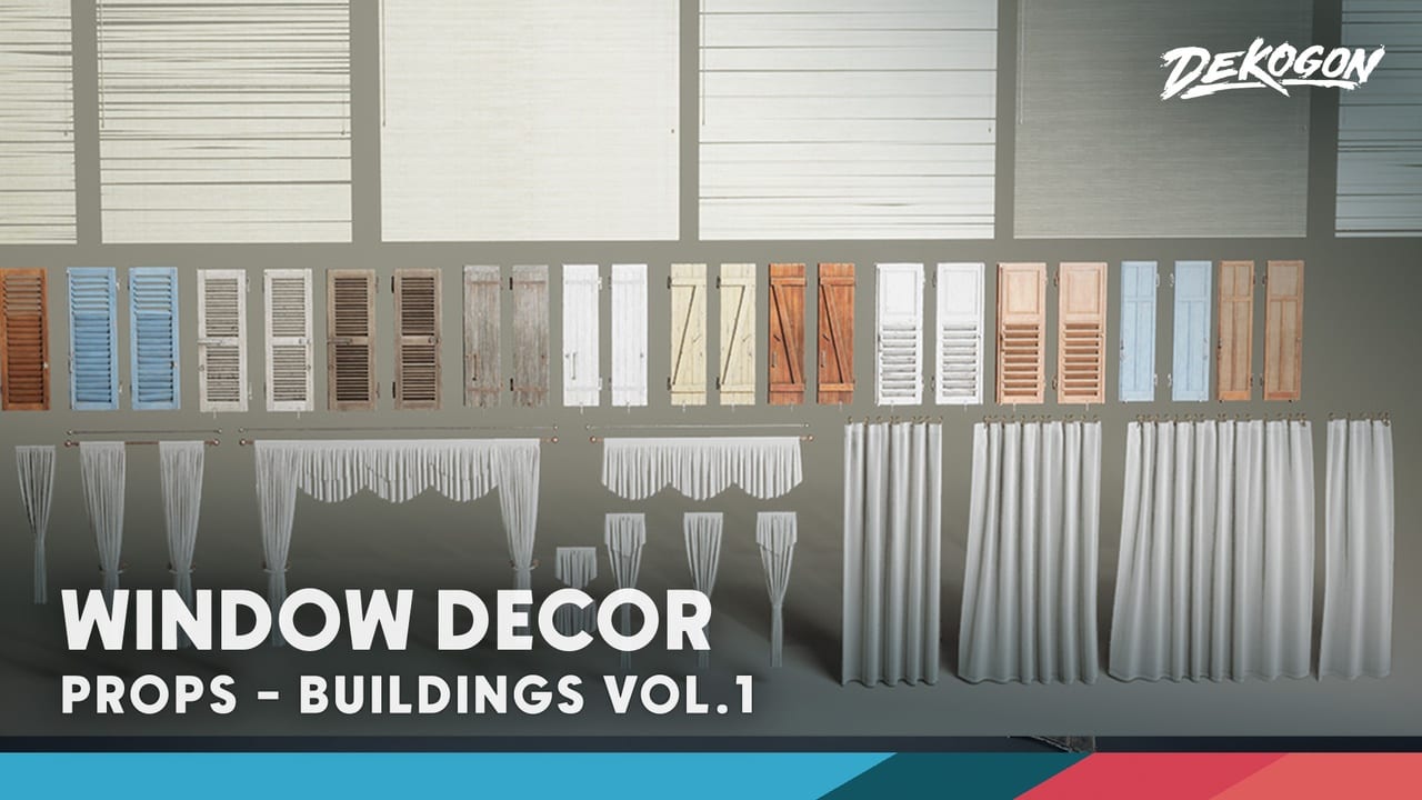 建筑 VOL.1 – 窗户装饰（Nanite与低多边形） – Buildings VOL.1 – Window Decor (Nanite and Low Poly)