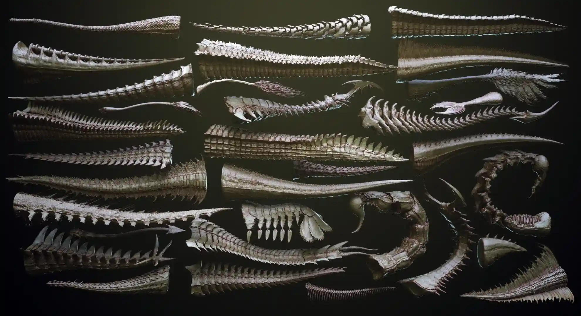 TAILS – 33款尾巴网格与曲线笔刷 – TAILS – 33 Tail Meshes & Curve Brushes | ZBrush IMM笔刷与3D模型合集