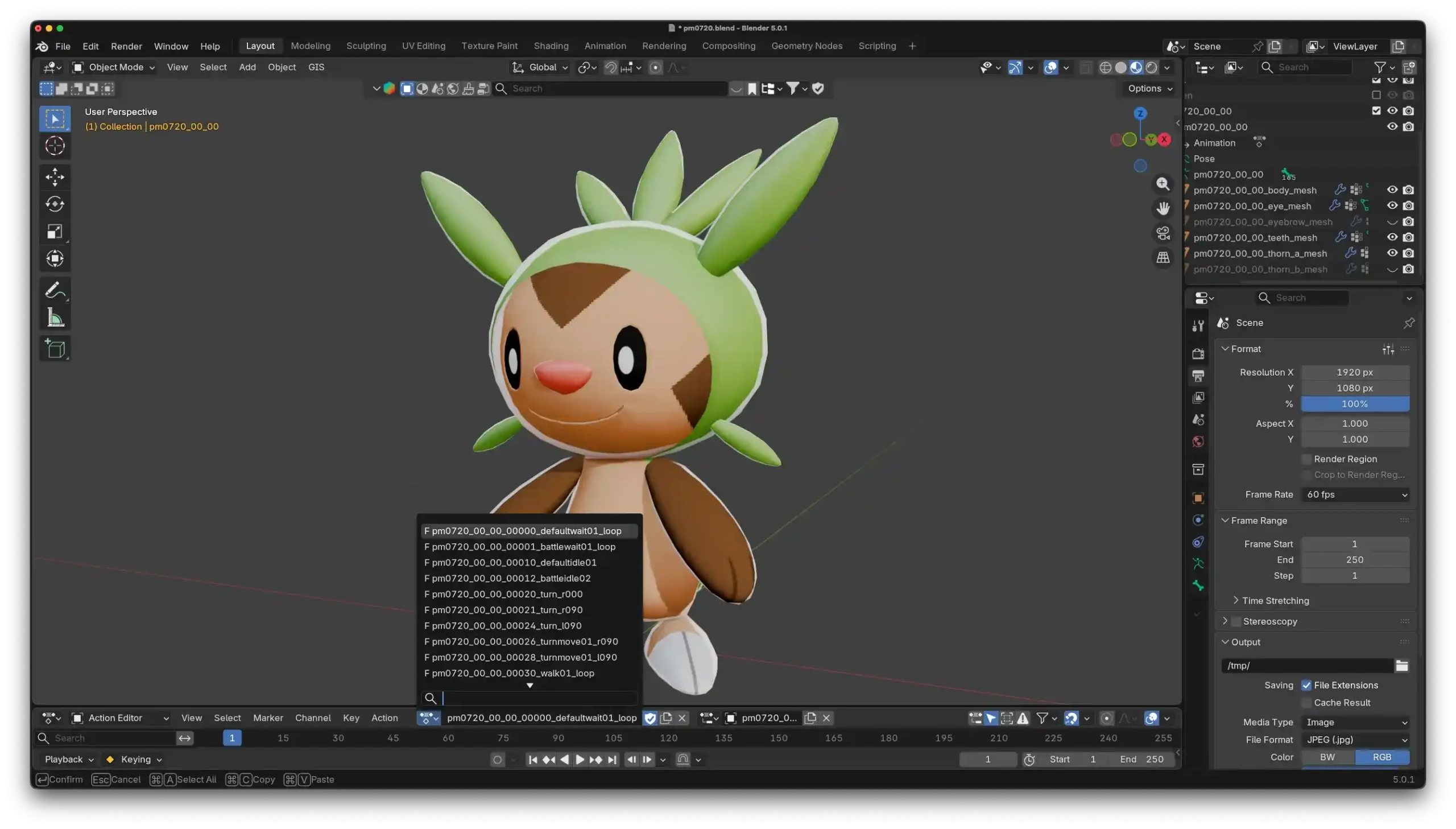 宝可梦 Blender 3D模型与动画 第六代 – Pokemon Blender 3D Models and Animations Gen 6