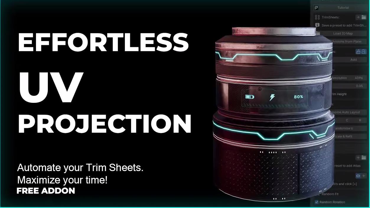 blender智能UV TrimSheet插件 – PropGon UV Trim v2.1.3