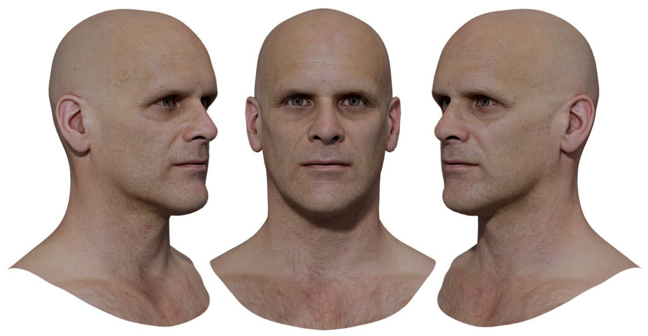 3D头部模型 / 男性头部扫描 22 – 3D Head Model / Male Head Scan 22