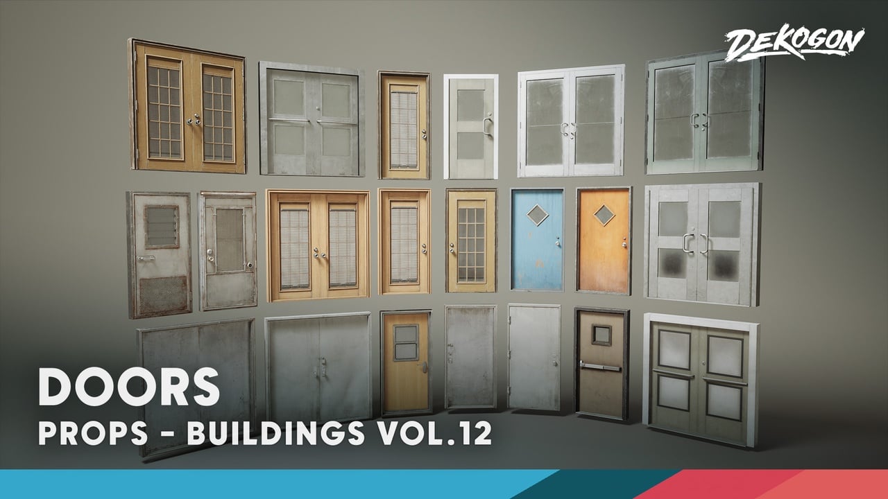 建筑 VOL.12 – 城镇门（Nanite 和低多边形）- Buildings VOL.12 – Town Doors (Nanite & Low Poly)