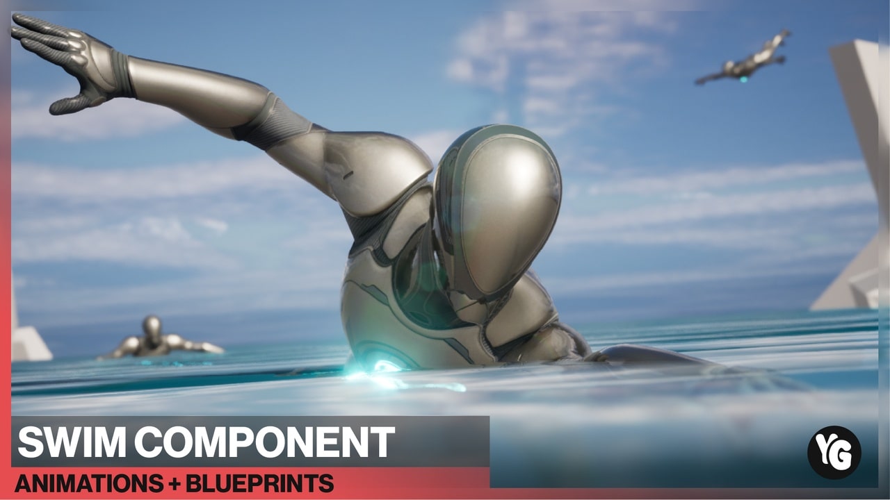 游泳组件：150个动画 + 蓝图 – Swim Component : 150 Animations + Blueprints