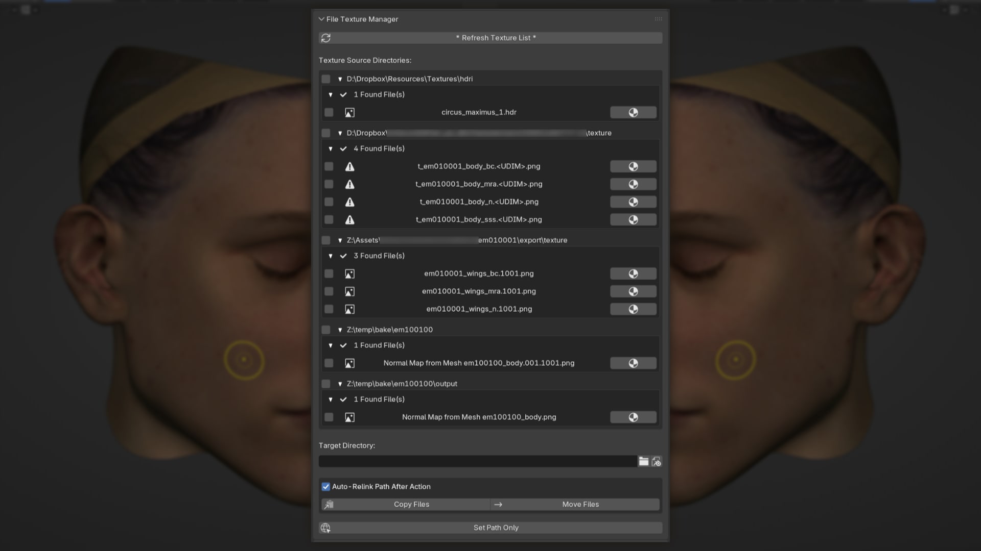 blender贴图文件管理插件 – Blender File Texture Manager v2.2