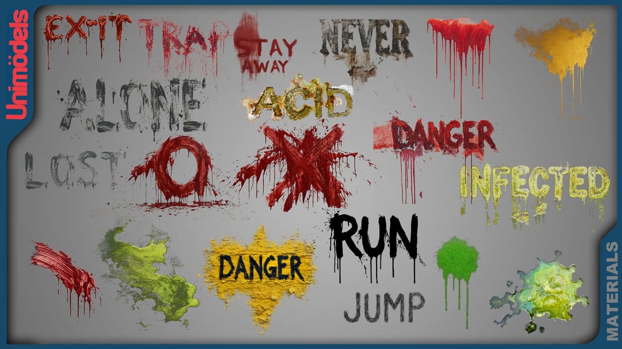 油漆、血迹、酸蚀贴花 Vol. 1 – Decals of Paint Blood Acid Vol. 1