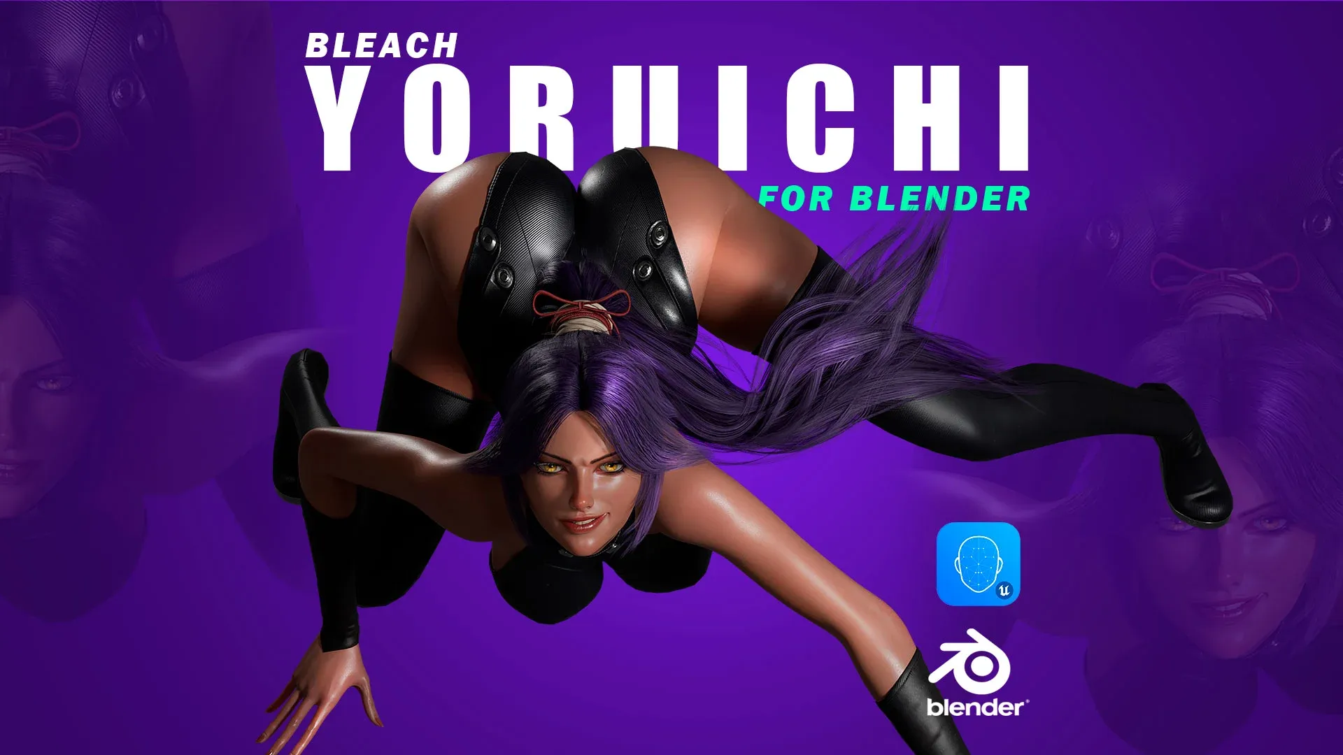 四枫院夜一 Blender 3D 模型 – Yoruichi Blender – Blender 3D Model