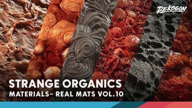 逼真材质 VOL.10 – 奇异有机物（25+ 材质）- Realistic Materials VOL.10 – Strange Organics (25+ Materials)