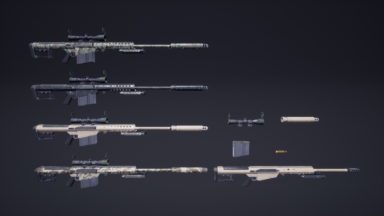 FPS 狙击步枪 大口径（含动画）- FPS Sniper Rifle Large Calibre (Animations)