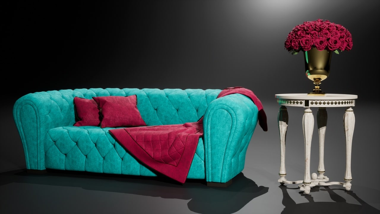 绿松石沙发 – 资产包 – Turquoise Sofa – Asset Pack