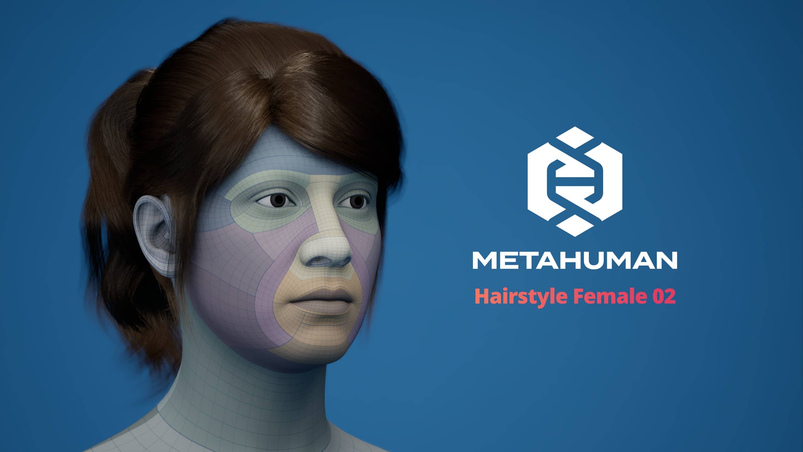 MetaHuman 女性发型 02 Groom – MetaHuman Hairstyle Female 02 Groom