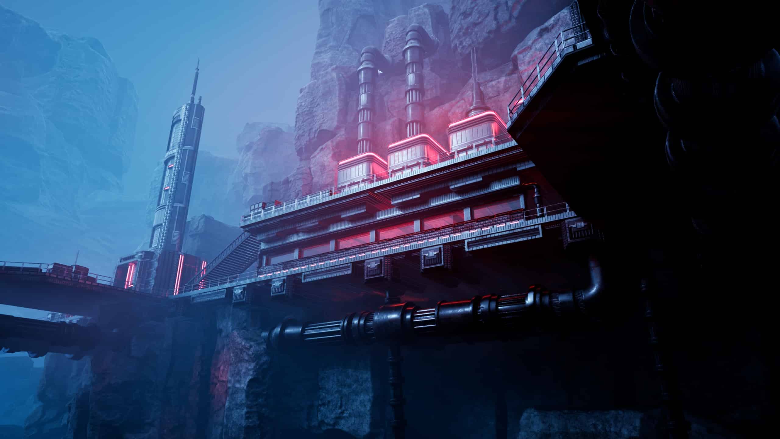 科幻悬崖基地 – Science Fiction Cliff Base