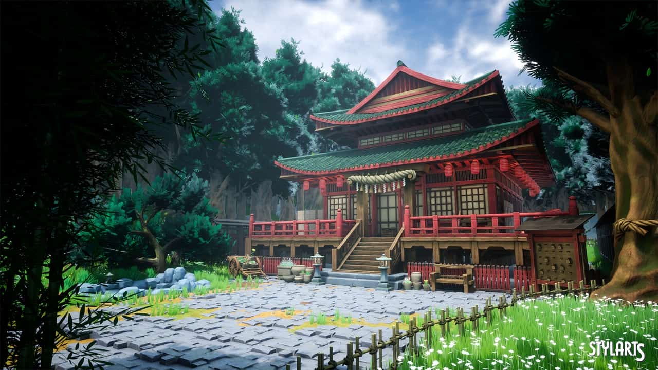 风格化日本神社 – Stylized Japanese Shrine
