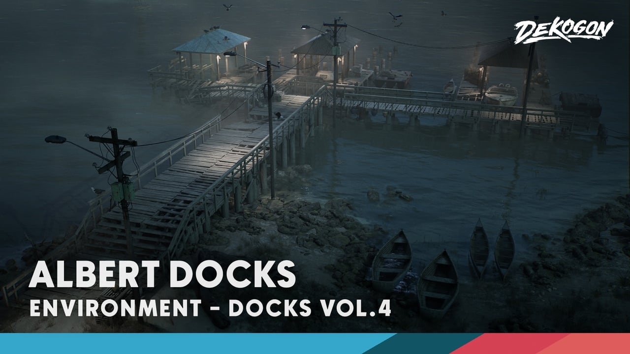 码头 VOL.4 – 阿尔伯特码头（模块化 / 低多边形）- DOCKS VOL.4 – Albert Docks (Modular / Low Poly)