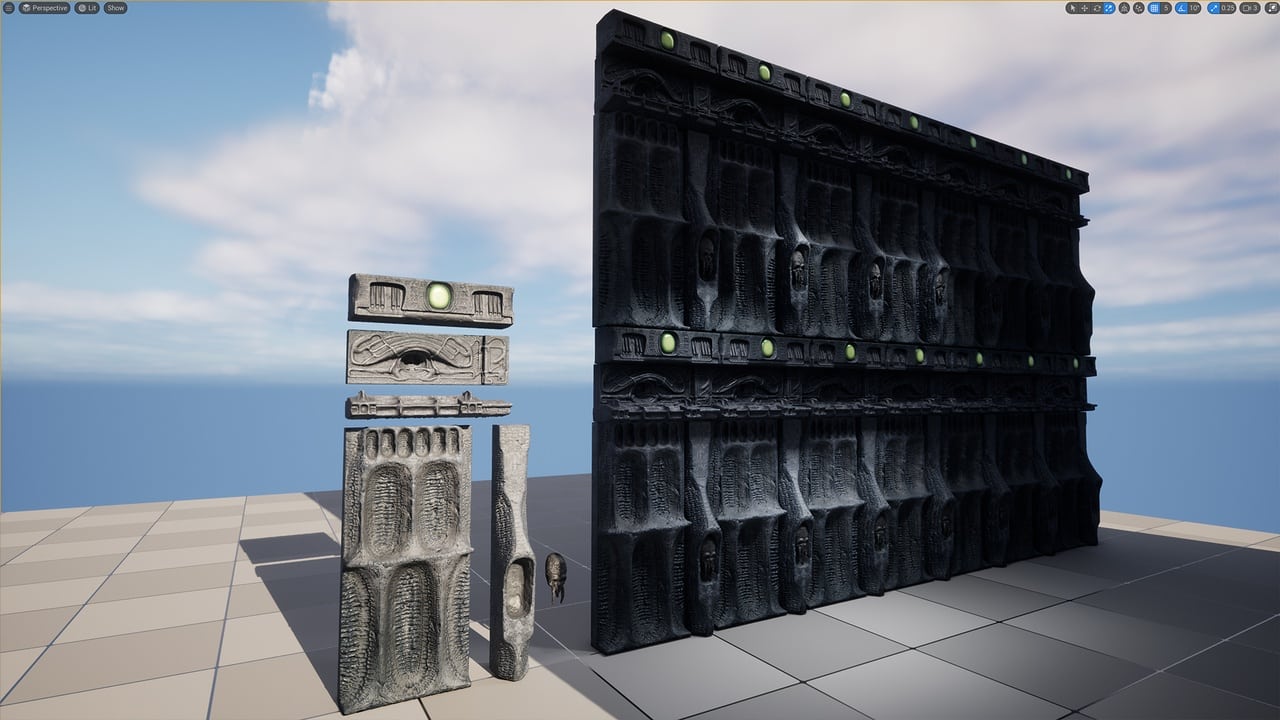远古科幻墙壁 – Ancient Sci-Fi Walls