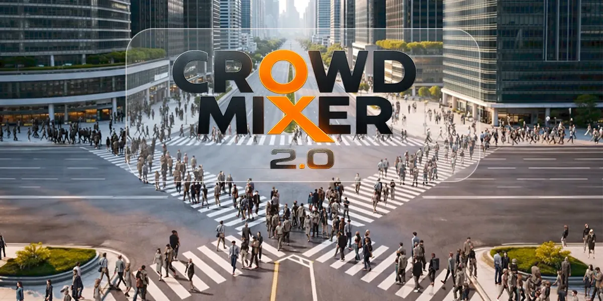 blender群组人群生成插件 – Crowd Mixer v2.0.1