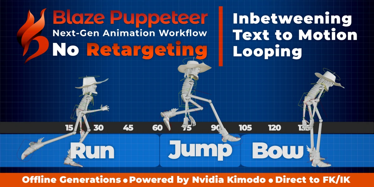 blender AI角色动画插件 – Blaze Puppeteer v1.3.0