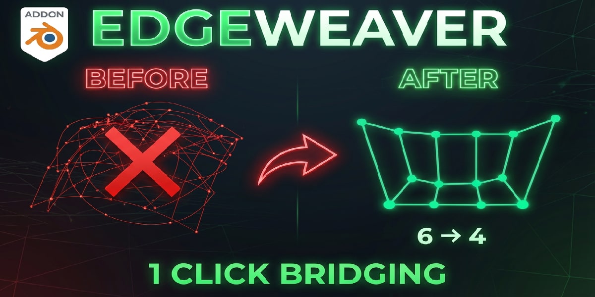 blender拓扑优化插件 – EdgeWeaver v1.0.0