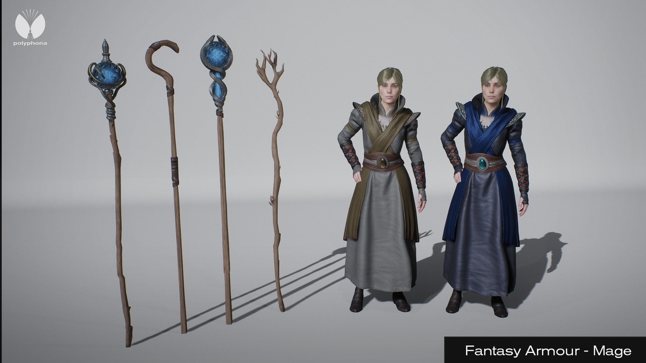 奇幻盔甲 – 施法者 / 法师 / 术士 / 巫师 – MetaHuman – Fantasy Armour – Caster / Mage / Sorcerer / Wizard – Metahuman