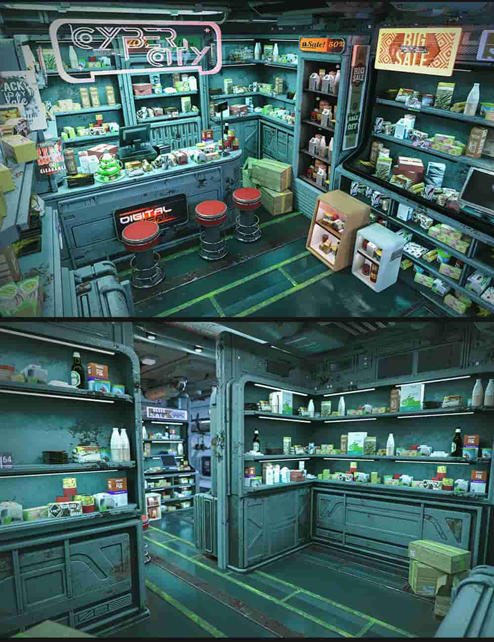 未来主义街边商店 – Futuristic Street Store