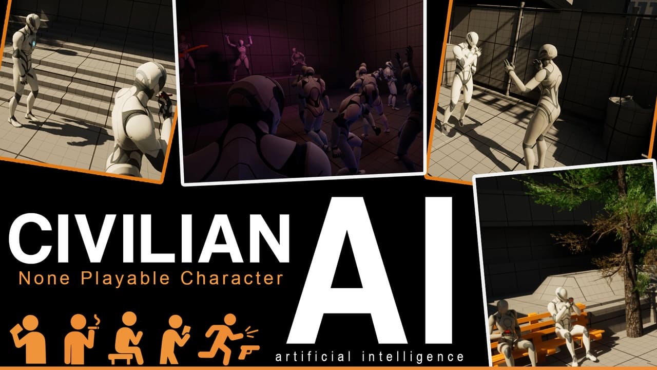 平民 NPC AI – UE5 智能人群与行为系统 – Civilian NPCs AI – Smart Crowd & Behavior System for UE5