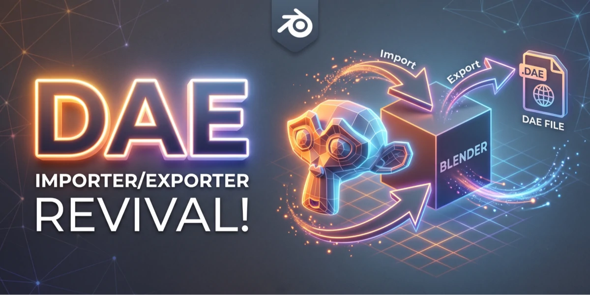 blender COLLADA DAE导入导出插件 – DAE Importer/Exporter Revival v1.00