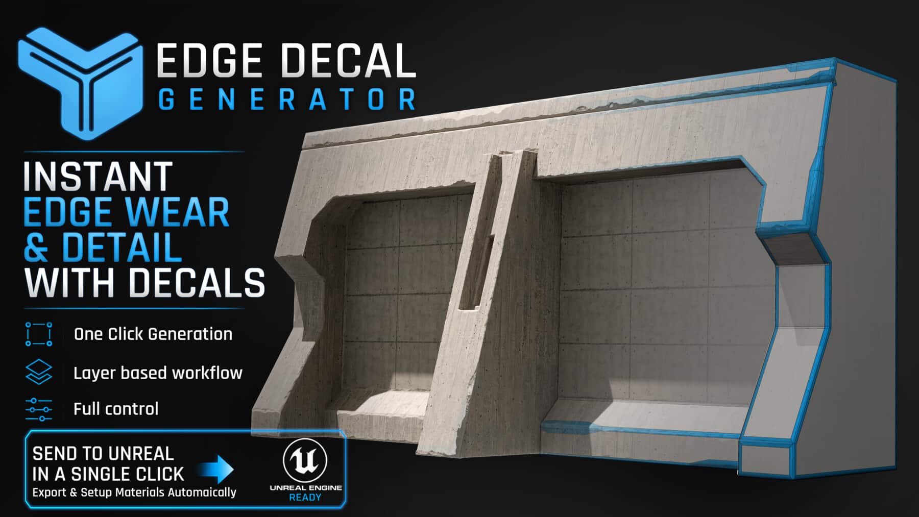 blender边缘贴花生成插件 – Edge Decal Generator v1.2.1