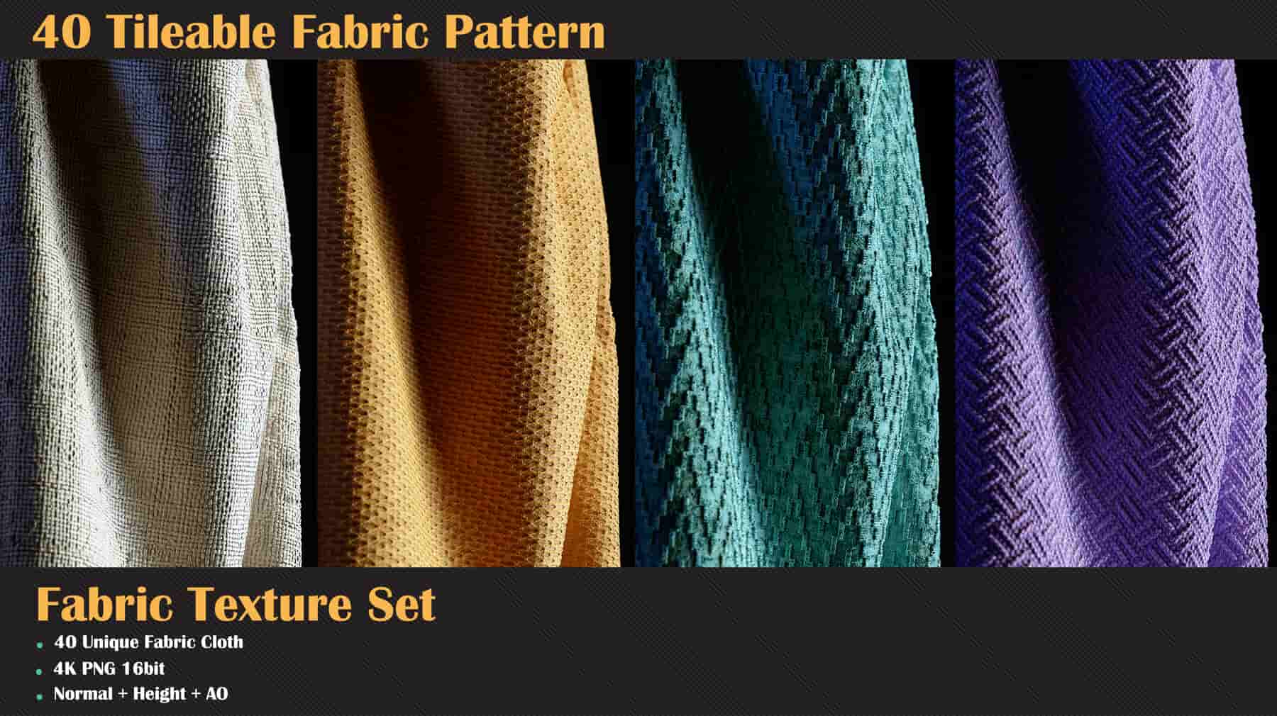 40款可平铺布料图案 – 40 Tileable Fabric Pattern