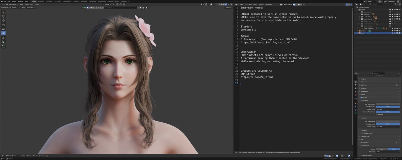 爱丽丝模型 – Aerith Model