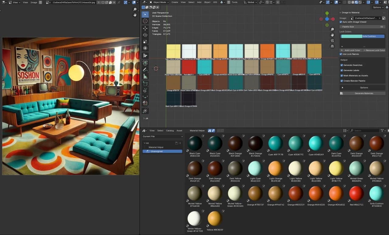 blender图片转材质调色板插件 – Image 2 Material Pro v2.0.0