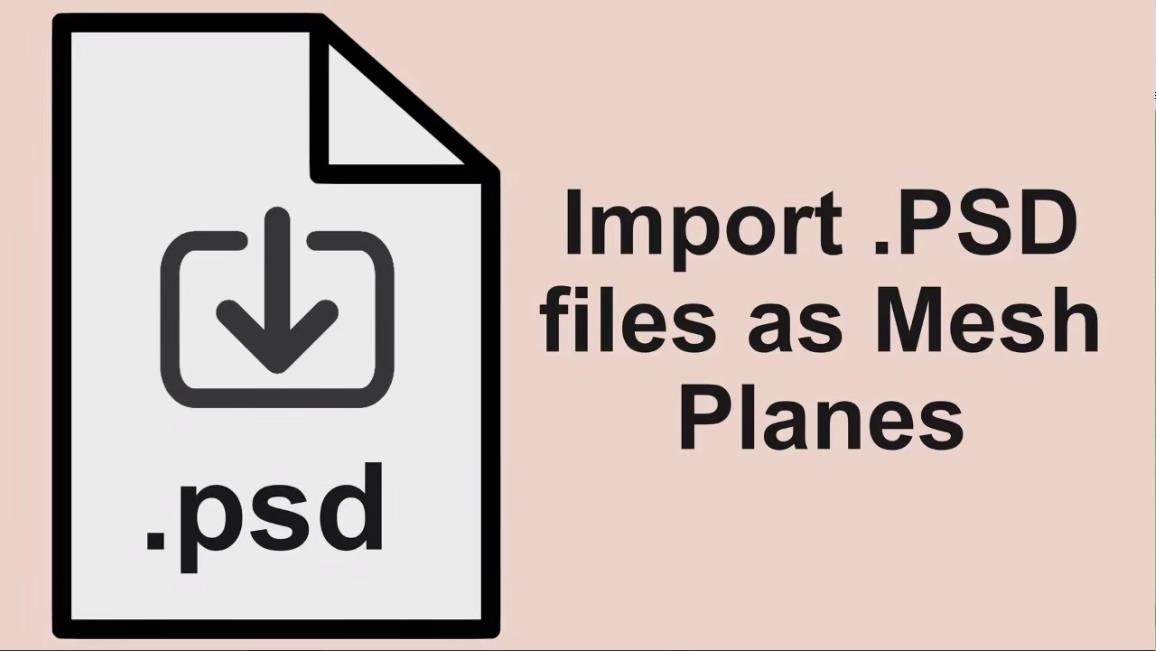 blender PSD图层导入为网格平面插件 – Import PSD as Mesh Planes v1.0.0